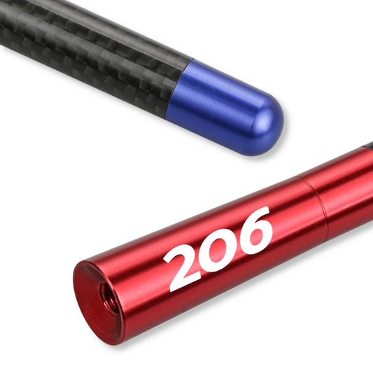 Antenne courte effet carbone Peugeot 206