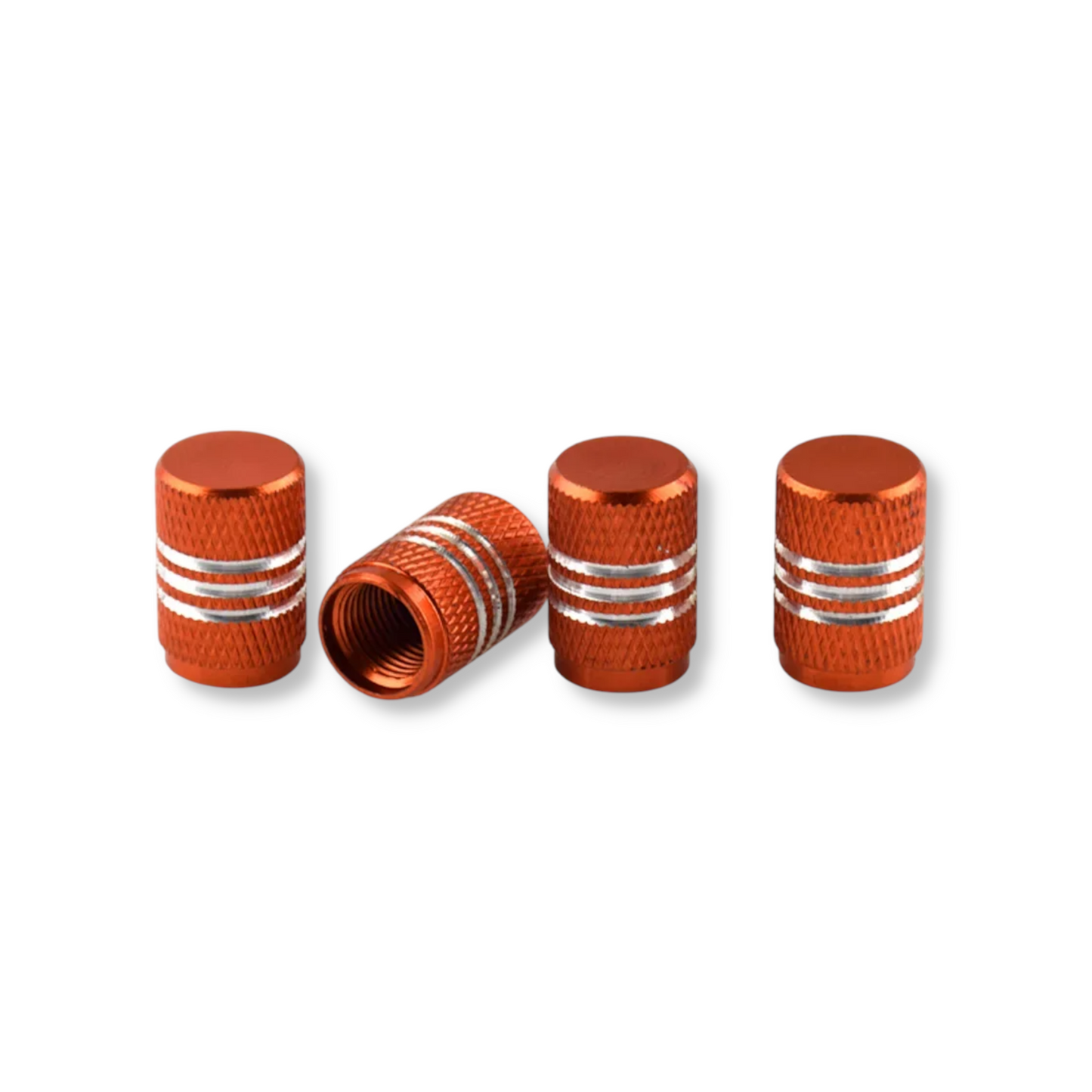 Bouchons de valve pneu aluminium orange