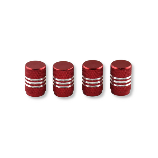 Bouchons de valve pneu aluminium rouge