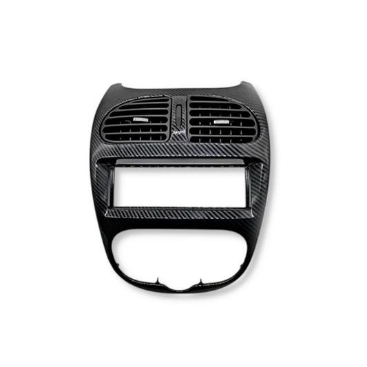 Console centrale inférieure carbone pour Peugeot 206