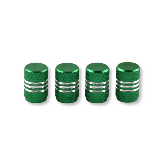 Bouchons de valve pneu aluminium vert
