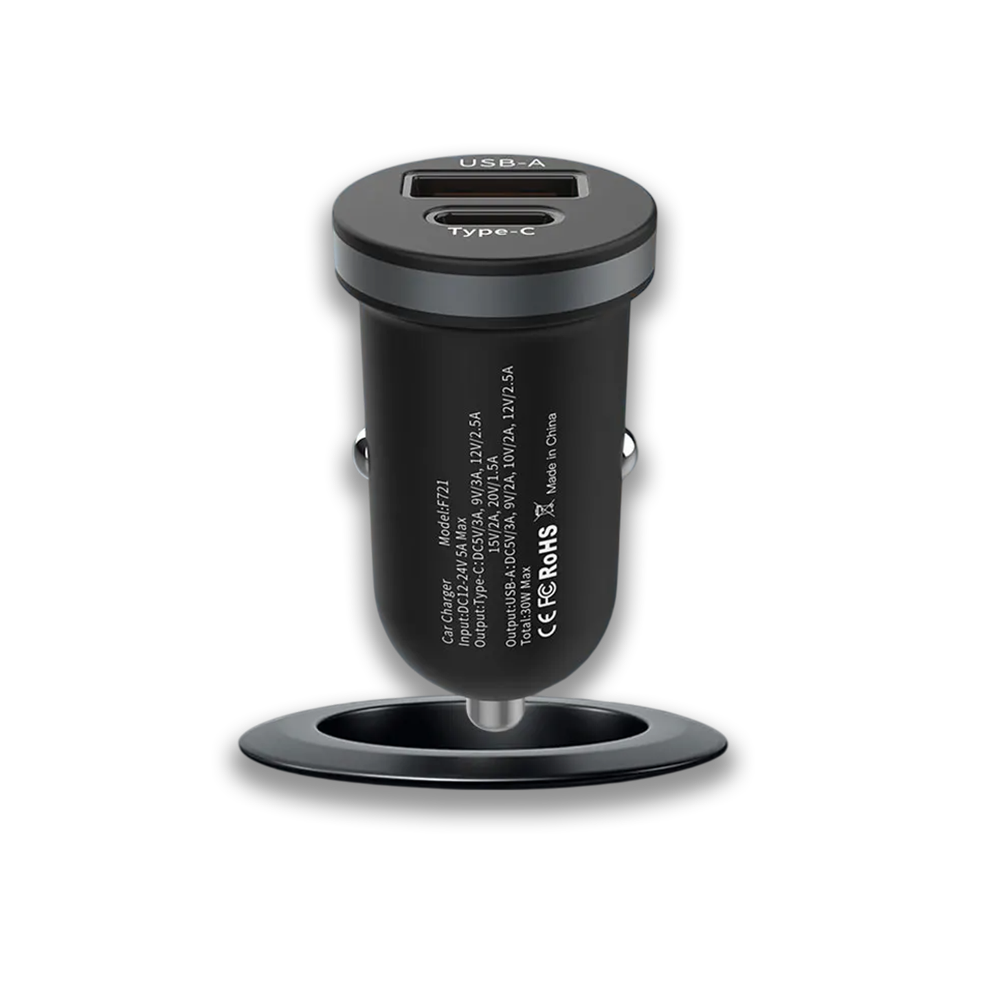 Chargeur Voiture 30W Double Port USB & Type-C