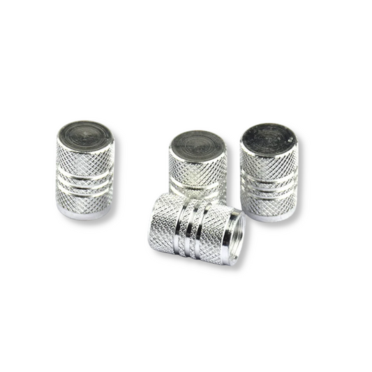 Bouchons de valve pneu aluminium argent