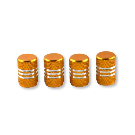 Bouchons de valve pneu aluminium or