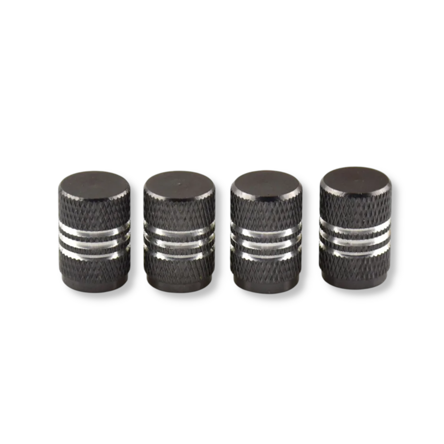 Bouchons de valve pneu aluminium gris